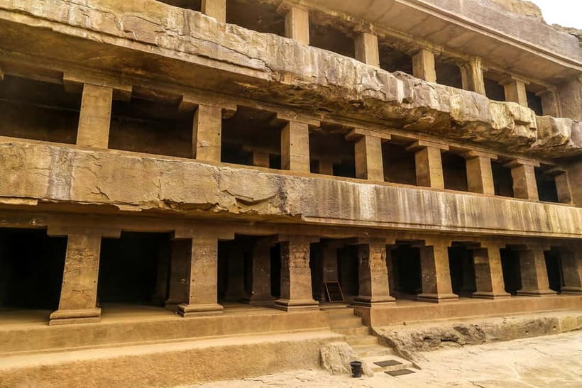 Ajanta & Ellora : Day Tour from Mumbai with Flight Tickets - Ajanta Caves: frescoes, sculptures, and Buddha scenes